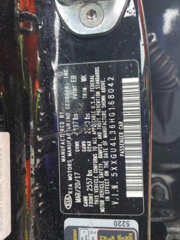 5XXGU4L36HG168042 - 2017 KIA OPTIMA EX 黑色 照片 12