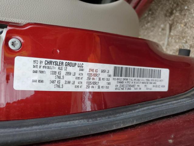 2C4RC1CG7DR540857 - 2013 CHRYSLER TOWN & COU TOURING L RED photo 14