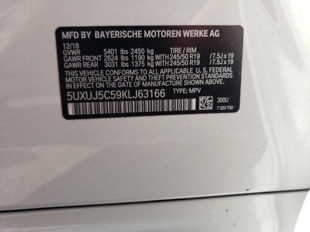 5UXUJ5C59KLJ63166 - 2019 BMW X4 M40I WHITE photo 13