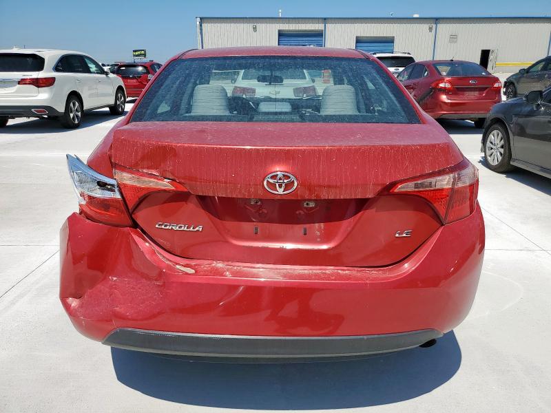 5YFBURHEXKP934144 - 2019 TOYOTA COROLLA L RED photo 6