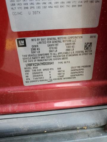 LRBFXCSA7HD038941 - 2017 BUICK ENVISION PREFERRED Qırmızı foto 12