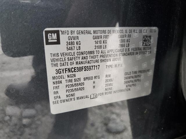 3GYFNCE38FS597717 - 2015 CADILLAC SRX PERFORMANCE COLLECTION Noir photo 13