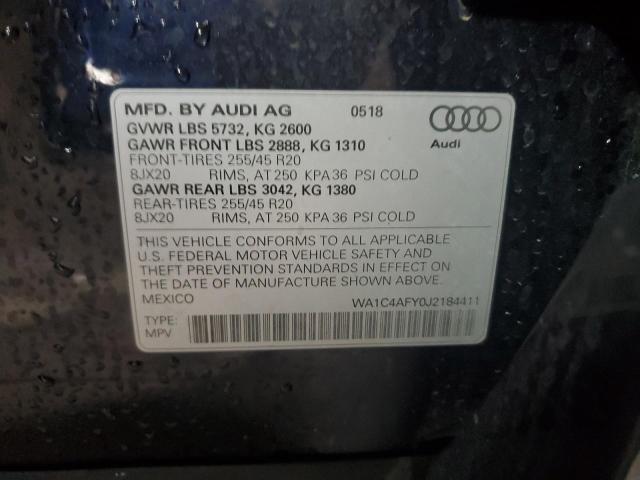 WA1C4AFY0J2184411 - 2018 AUDI SQ5 PRESTIGE BLUE photo 14