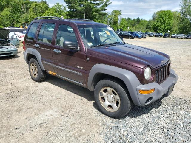 1J4GL48K44W294406 - 2004 JEEP LIBERTY SPORT 勃艮第红 照片 4