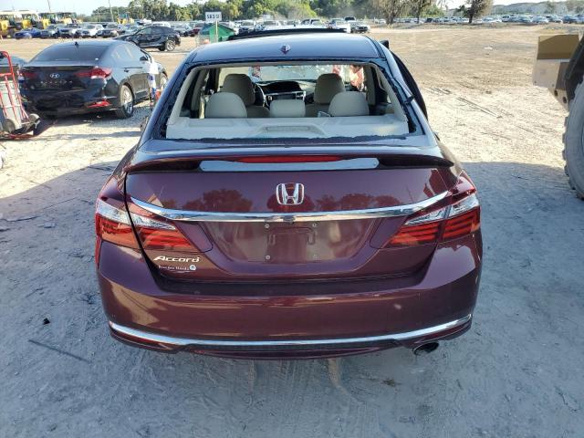 1HGCR2F83GA062722 - 2016 HONDA ACCORD EXL BURGUNDY photo 6
