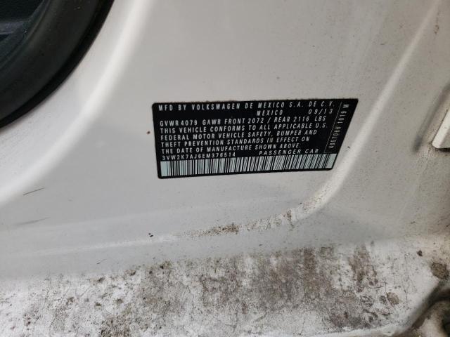 3VW2K7AJ6EM376514 - 2014 VOLKSWAGEN JETTA BASE 白色 照片 13