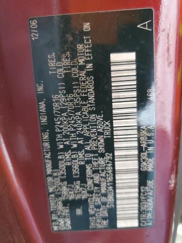 5TBRU34116S484792 - 2006 TOYOTA TUNDRA ACCESS CAB SR5 MAROON photo 10