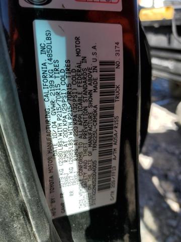 5TETX22N05Z004005 - 2005 TOYOTA TACOMA ACCESS CAB შავი ფოტო 12