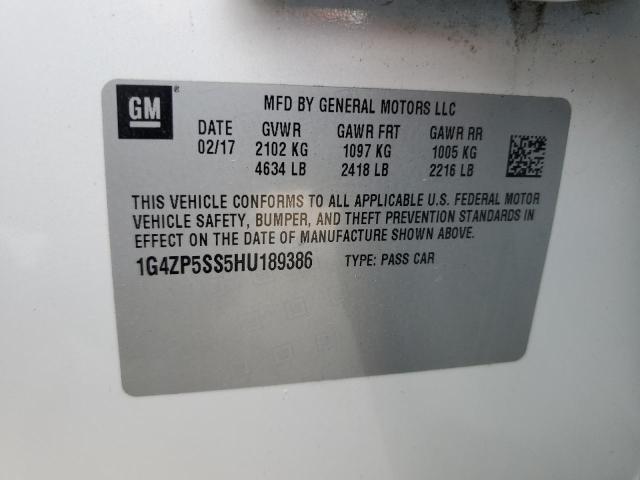 1G4ZP5SS5HU189386 - 2017 BUICK LACROSSE ESSENCE Ağ foto 12