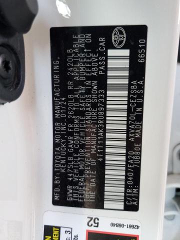 4T1T11AK3RU897333 - 2024 TOYOTA CAMRY SE NIGHT SHADE WHITE photo 12