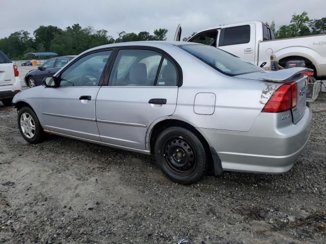 1HGES15551L074705 - 2001 HONDA CIVIC LX SILVER photo 2