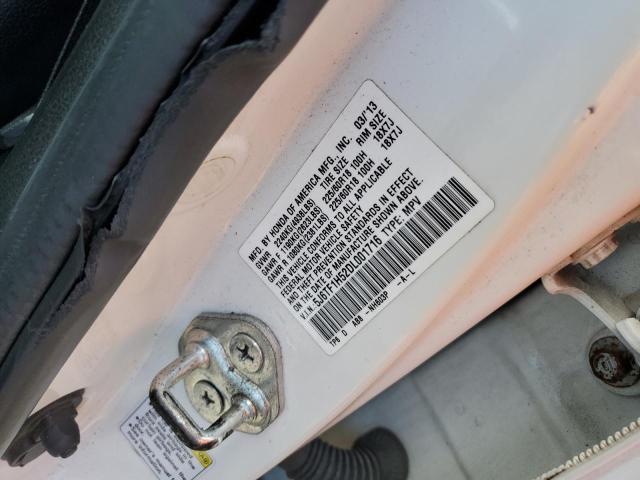 5J6TF1H52DL001716 - 2013 HONDA CROSSTOUR EXL თეთრი ფოტო 13