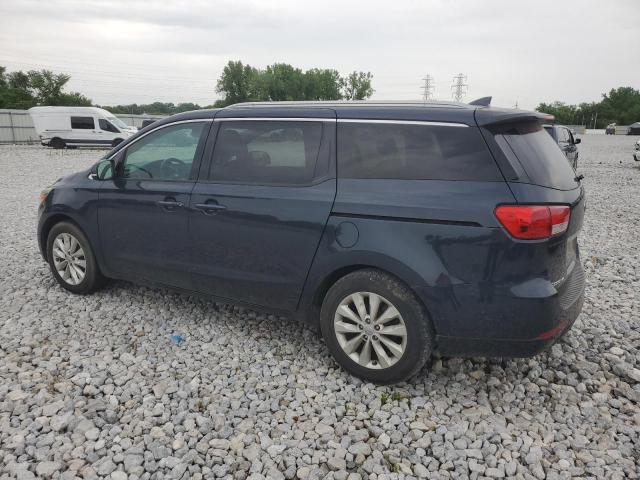 KNDMC5C18F6053447 - 2015 KIA SEDONA EX BLUE photo 2