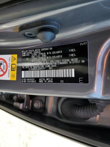 JTJYARBZ0J2092777 - 2018 LEXUS NX 300 BASE გრაფიტი ფოტო 13