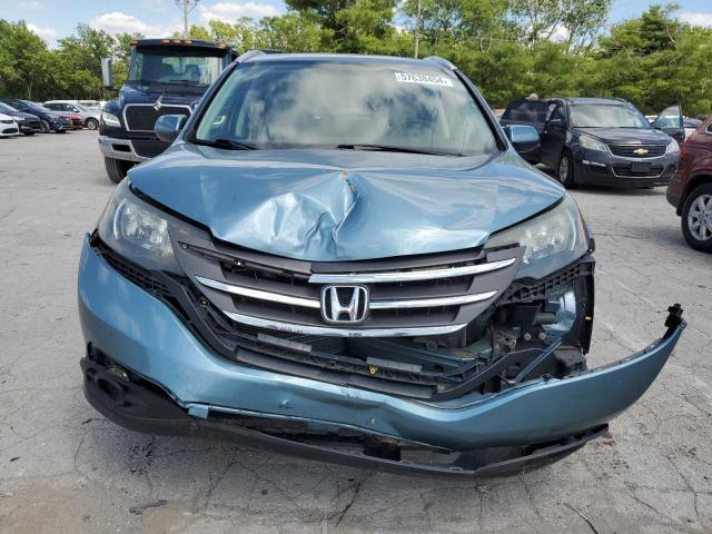 2HKRM4H78EH705854 - 2014 HONDA CR-V EXL BLUE photo 5