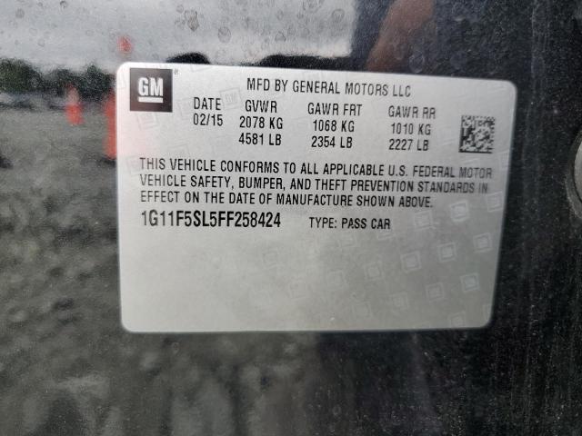 1G11F5SL5FF258424 - 2015 CHEVROLET MALIBU LTZ BLACK photo 12