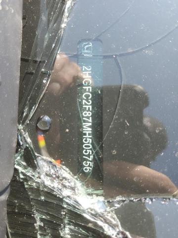 2HGFC2F87MH505756 - 2021 HONDA CIVIC SPORT BLACK photo 12