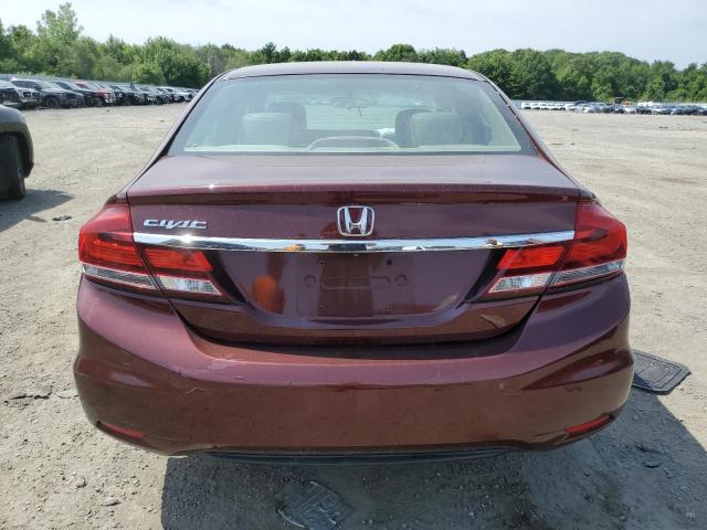 2HGFB2F98DH545842 - 2013 HONDA CIVIC EXL BURGUNDY photo 6