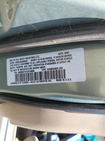 4S3BH675737619888 - 2003 SUBARU LEGACY OUTBACK AWP 绿色 照片 13