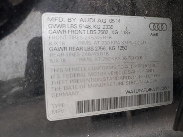 WA1UFAFL4EA157260 - 2014 AUDI A4 ALLROAD PREMIUM PLUS BLACK photo 12