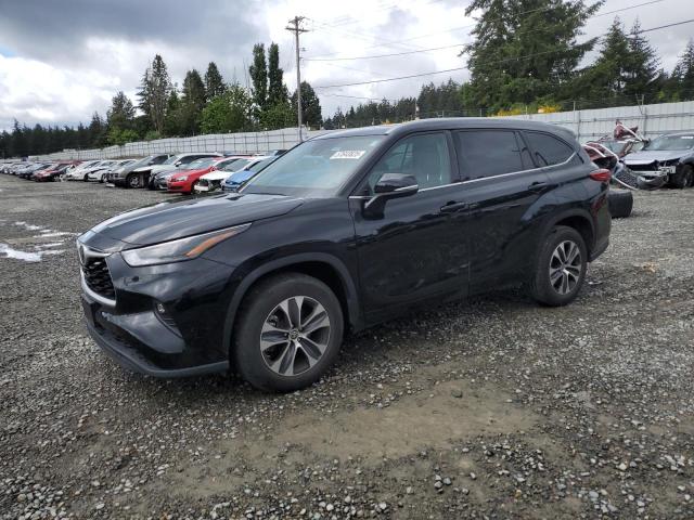 5TDGZRAH8NS099636 - 2022 TOYOTA HIGHLANDER XLE BLACK photo 1