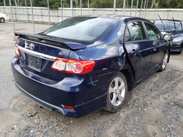 2T1BU4EE4BC691874 - 2011 TOYOTA COROLLA BASE BLUE photo 4