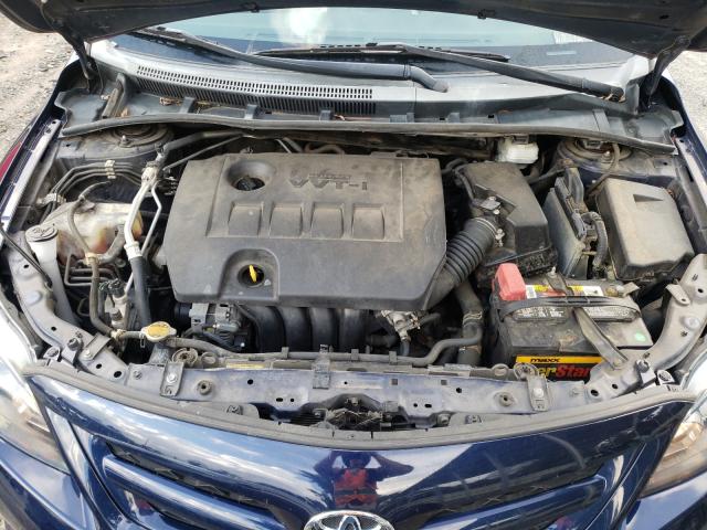 2T1BU4EE4BC691874 - 2011 TOYOTA COROLLA BASE BLUE photo 7