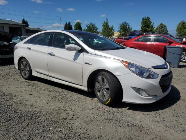 KMHEC4A40DA050625 - 2013 HYUNDAI SONATA HYBRID WHITE photo 4