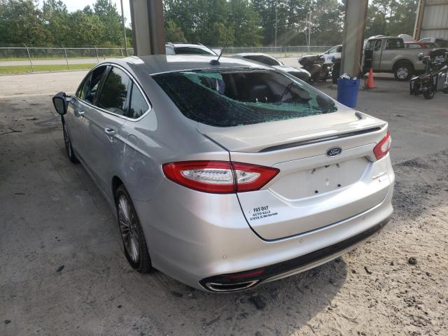 3FA6P0K92ER123376 - 2014 FORD FUSION TITANIUM SILVER photo 3