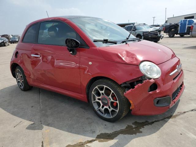 3C3CFFBR8CT100515 - 2012 FIAT 500 SPORT RED photo 4