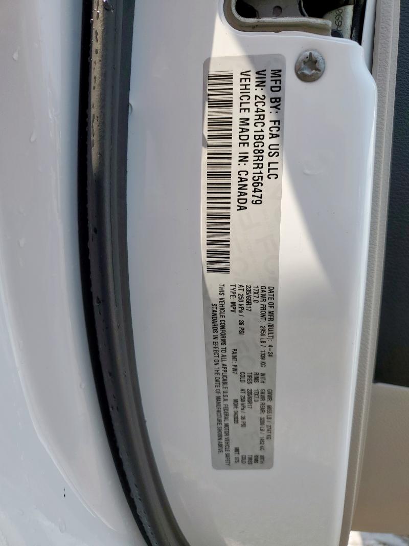 2C4RC1BG8RR156479 - 2024 CHRYSLER PACIFICA TOURING L 白色 照片 13