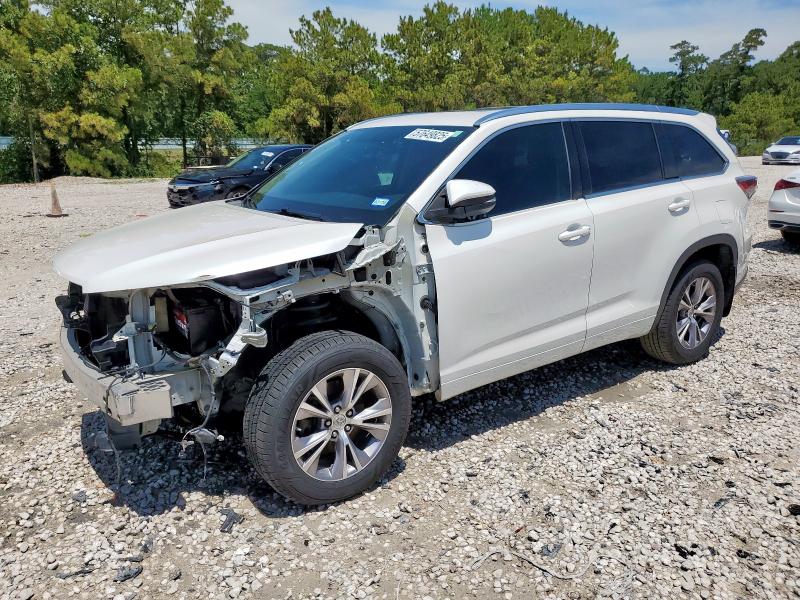 5TDKKRFH7FS074462 - 2015 TOYOTA HIGHLANDER XLE WHITE photo 1