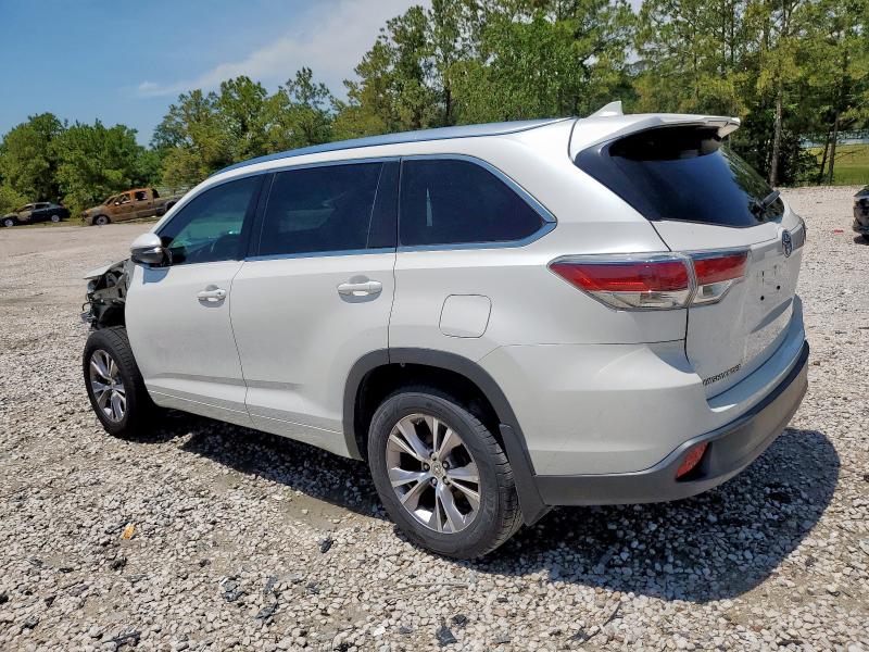 5TDKKRFH7FS074462 - 2015 TOYOTA HIGHLANDER XLE WHITE photo 2