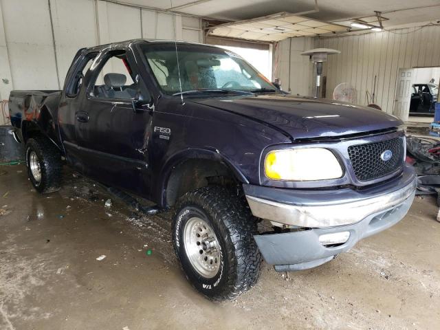 2FTRX18L01CA99629 - 2001 FORD F150 BLUE photo 4