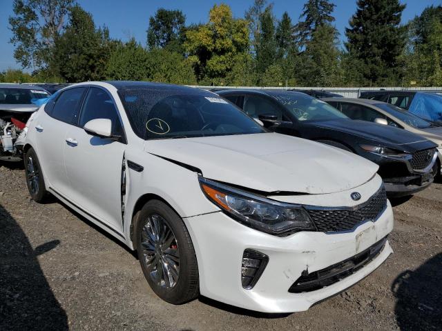 5XXGV4L26JG206735 - 2018 KIA OPTIMA SXL WHITE photo 1