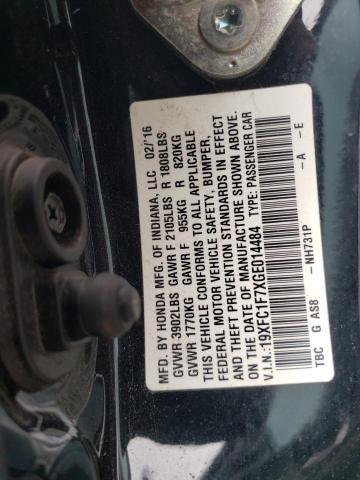 19XFC1F7XGE014484 - 2016 HONDA CIVIC EXL CHARCOAL photo 13