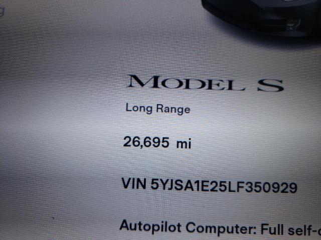 5YJSA1E25LF350929 - 2020 TESLA MODEL S Qara foto 8