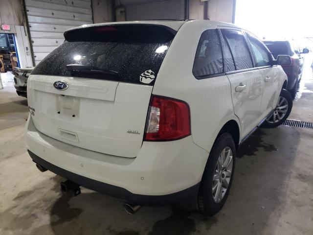 2FMDK3JCXDBA30371 - 2013 FORD EDGE SEL WHITE photo 4