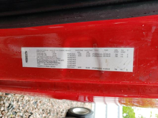 3AKJHHDR7MSMG7854 - 2021 FREIGHTLINER CASCADIA 1 წითელი ფოტო 10