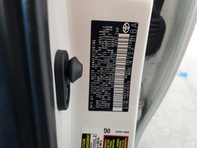 5YFBURHE9KP910210 - 2019 TOYOTA COROLLA L 白色 照片 12