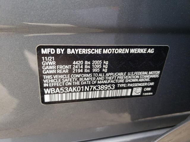 WBA53AK01N7K38953 - 2022 BMW 228I GRAY photo 12