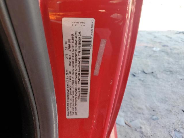 3VWRG3AL2AM004608 - 2010 VOLKSWAGEN NEW BEETLE RED photo 12