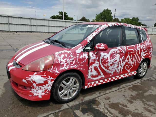 JHMGD386X7S062919 - 2007 HONDA FIT S RED photo 1