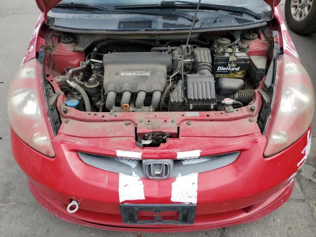 JHMGD386X7S062919 - 2007 HONDA FIT S RED photo 11