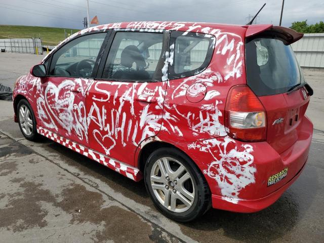 JHMGD386X7S062919 - 2007 HONDA FIT S RED photo 2