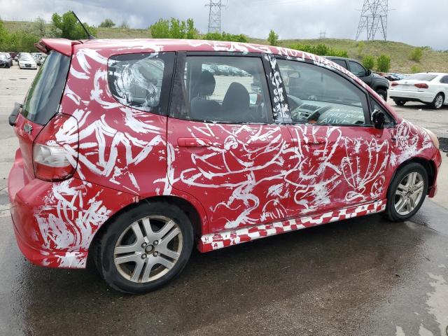 JHMGD386X7S062919 - 2007 HONDA FIT S RED photo 3