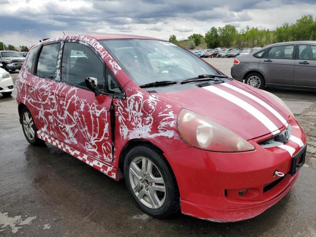 JHMGD386X7S062919 - 2007 HONDA FIT S RED photo 4