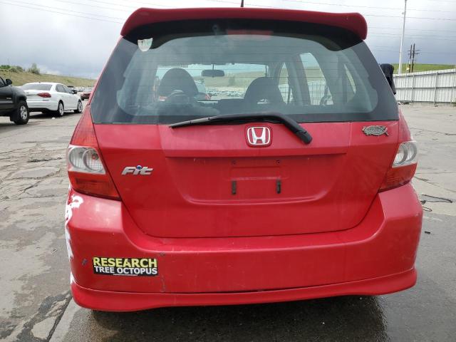 JHMGD386X7S062919 - 2007 HONDA FIT S RED photo 6