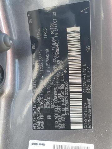 5TDDZ3DC2LS228595 - 2020 TOYOTA SIENNA XLE 灰色 照片 14