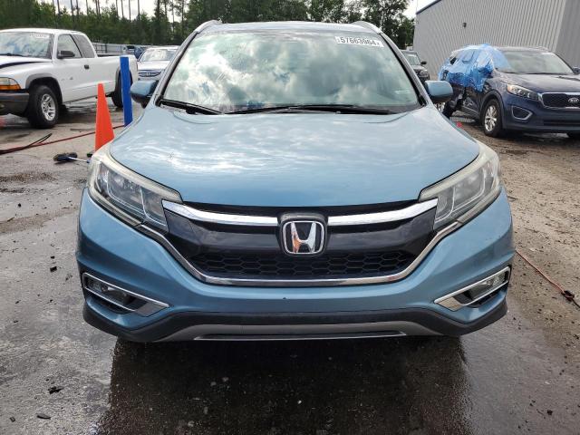 2HKRM3H76FH543427 - 2015 HONDA CR-V EXL BLUE photo 5